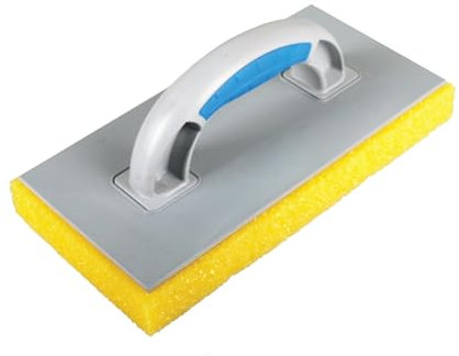 Reibebrett mit Hydroschwamm, Gelb, 2K-Griff, 270 x 130 mm Fugenschwamm Ausfugbrett mit Fliesenschwamm