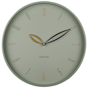 Karlsson Wanduhr Petals - Grün - Ø40cm | Rund - skandinavisch - Eisen - Wanduhr Modern Wohnzimmer - Wanduhren