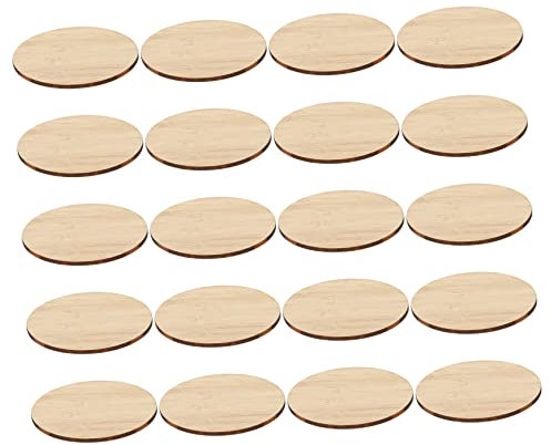 STOBOK 20stücke Unfertiges Runde Diy-malstück Aus Bambus Unfertiges Stück Zum Bemalen Runde Für Bastelbedürfnisse Diy Dekorieren Malstücke Für Kreative Projekte