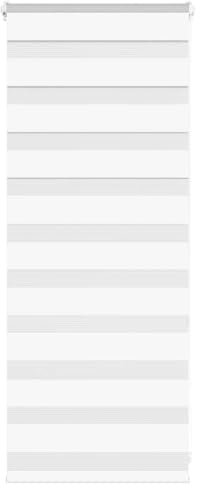 vidaXL Zebrarollo Weiß 65x100 cm Stoffbreite 60,9 cm Polyester, Zebra-Rollo, Doppelrollo, Zebra-Jalousie für Fenster, Doppelrollo, Zebra-Rollo