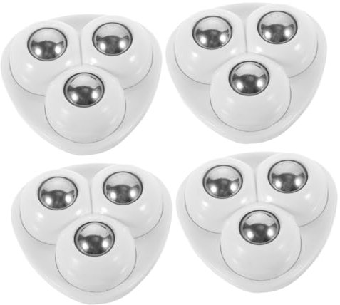 Mobestech 4pcs Stainless Steel Rollers Wheel for Trash Can Small Caster Wheels for Storage Bins Easy Install