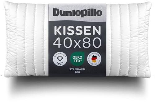 Dunlopillo Kopfkissen 40x80 - Premium Schlafkissen | Oeko-Tex Zertifiziert Kissen für Allergiker | Perfekte Bettkissen | Polster, Kopfpolster, Kissen Bett 40 x 80 cm | Pillow for Sleeping
