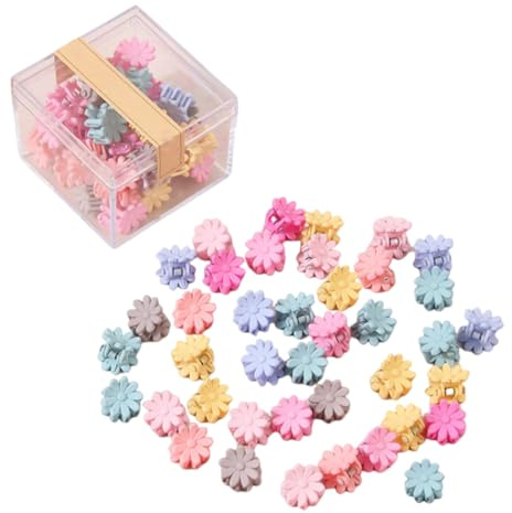 36 Pezzi Fermagli Capelli Bambina Mini Mollettine Capelli Fermagli Capelli Bambina Piccola Mollette per Capelli Colorate Pinze per Capelli con Forma di Margherita