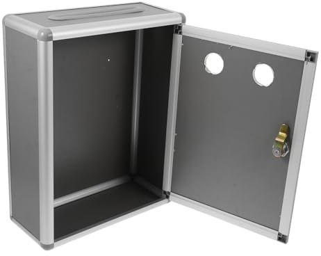 Uonlytech Boîte à Suggestions Murale Boîte Aux Lettres Bac De Collecte Verrouillable Support Extérieur Pour Enveloppes Lettres De Suggestion