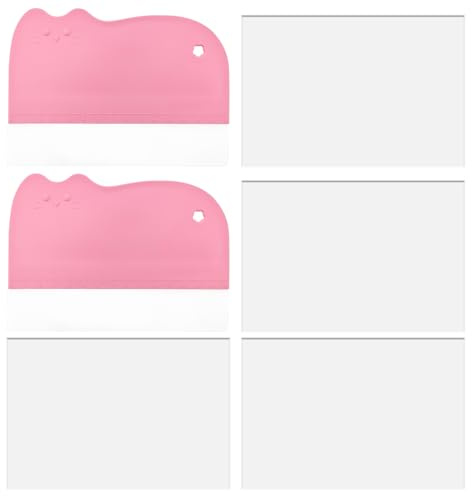 2PCS Cake Smoother Scraper Included 5 Transparent Scrapers, Flexible Plastic Cake Scraper Smoother for Bakery Pastry Cake Decoration Kitchen DIY Baking Tool