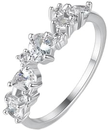 Tolldek 18K 750 Weißgold Diamantring, Labor Erstellt Diamant Klassiker Hochzeitsring Ovalschliff, Au750 Gold Verlobungsring mit Moissanit Echt Gold Schmuck, 47 (15.0)