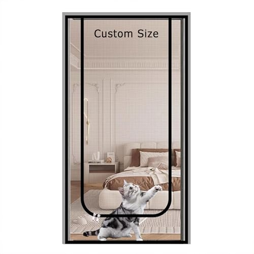 Generic Custom Size Pet Resistant Mesh Screen Door Insects Protection | Custom Size,Cat Resistant Scratch Proof Mesh, Pet Door Mesh, Anti Mosquito Fly Screen Door, for Kitchen, Patio