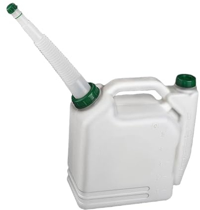 Aymzbd Ölmischflasche Als Professioneller Mischkanister Und Dosierflasche Eine Benzin Mischflasche mit Tülle Zum Genauen Dosieren für Den Betrieb von Ketten, 5 L