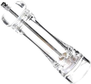 Acrylic Manual Pepper Mill Adjustable Coarseness for Sea Salt | High Precision Grinding, Comfortable Hand Feel, Freshly Ground Flavour, Housewarming Present