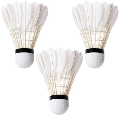 3 stycken fjäderbadminton – badmintonbollar, bärbara fjäderbollar | mjukt skum, fjäder, höghastighetshuttle kranar, träningssporttillbehör för nybörjare, kontorsarbetare, studenter,