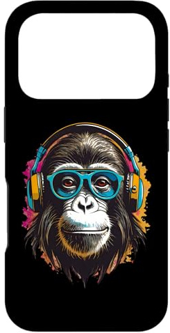 DJ Monkey avec Casque Techno Rave Disco Disco Jockey DJ Coque pour iPhone 17 Pro