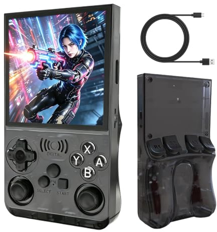 GAMINJA Retro Handheld Game Console,Retro Gaming Console with 4 IPS Screen,WiFi 2-Player Online Battle & Game Download,20+ Classic Emulators,3500mAh Battery, Portable Retro Pocket Video Gaming