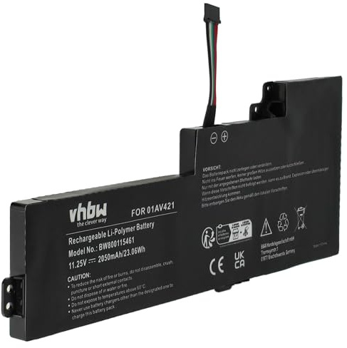 vhbw Akku Ersatz für Lenovo SB10K97576 | 01AV420, 01AV419, 01AV489, 01AV421 für Notebook (2050 mAh, 11,25 V, Li-Polymer)