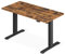SONGMICS Höhenverstellbarer Schreibtisch elektrisch, 60 x 120 x (70-118) cm, Tischgestell, Schreibtischständer, mit Tischplatte, stufenlos verstellbar, Stahl, vintagebraun-schwarz LSD011B01
