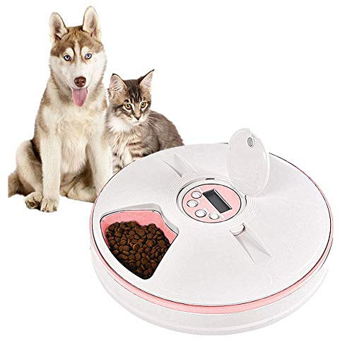 KANKOO Automatic Dog Feeder Automatic Pet Feeder Smart Pet Feeder Microchip Cat Feeder Dog Food Dispenser Pet Dry Food Dispenser Pet Animals Feeder pink