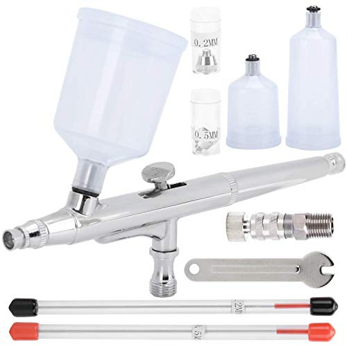 0,3 mm 0,5 mm 0,8 mm Airbrush-Set Airbrush-Sprühwerkzeug Airbrush-Schwerkraftzufuhr Dual-Action für Model Makeup Nail Art Tattoos