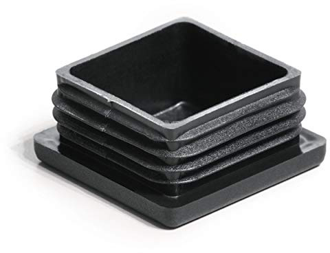 Enkotrade 100 Stück Lamellenstopfen für Vierkantrohre, 40x40 mm, Rohrabdeckung aus hochwertigem Polyethylen Kunststoff, Stopfen, Endstopfen, Kappen, Gleiter | Rohrstopfen Quadratisch