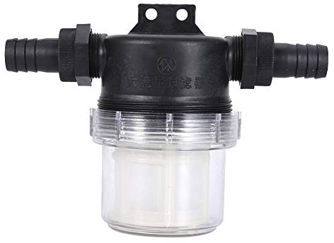 Alvinlite 1/2 Water Pump Strainer Filter Inline Strainer with Washer, Transparent Mesh Strainer Irrigation 1/2in Pipe Strainer Replacement for Outdoor Gardening, High Flow Water Pipe Filter Cleaner