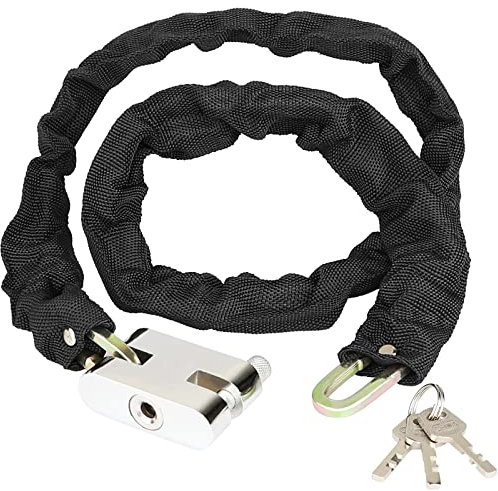 Diyife Heavy Duty Bike Lock - 1m Anti-Theft High Security Chain With 3 Keys, Weatherproof Padlock for Bicycle, Motorcycle, Scooter, Door, Gate, Fence