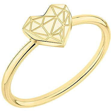 LIEBESKIND Fingerring Broken Heart Edelstahl IP Gold