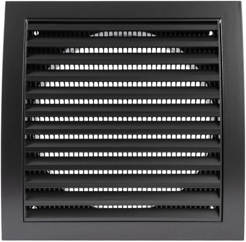 Vent Systems Ø150mm - Außenmaße 190x190mm Anthrazit Lüftungsschlitz-Abdeckung für Trockner, Belüftungsöffnungen und Abluft-Rohr, für den Außenbereich geeignet