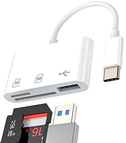 USB C Hub TF Micro SD Card Reader(3in1)Type-c 3.0 Port Docking Station Adapter Compatible for Samsung Galaxy Apple iPhone15 Pro Max Plus iPad Pro Air Macbook Google Pixel LG Memory Flash Drive Dongle