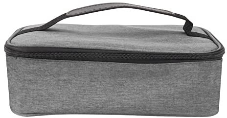 Borsa Termica per il Pranzo Al Sacco, Contenitori per il Pranzo Borse per Snack Riutilizzabili, Borsa Termica per il Pranzo in Tessuto Oxford a Tenuta Stagna di Grande Capacità da 3,2 Litri(Grigio)