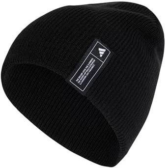 adidas Unisex Essentials Beanie, Black/White, M-L