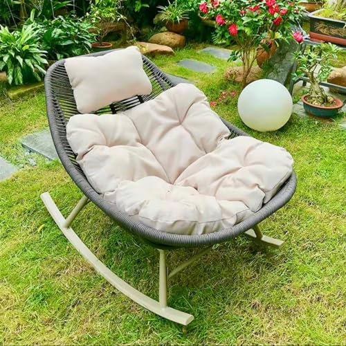 NRNQMTFZ Schaukelstuhl Sessel Relaxsessel,Hochlehner,Schaukelstuhl Wohnzimmer,moderner Schaukelstuhl,schaukelstuhl Outdoor,Liegesessel für Wohnzimmer und Schlafzimmer(Style A)