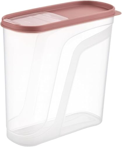 BH | Food Storage Box with Flip Top Lids | 1-Pack | 4L(L:23.7cm W:10cm H:26.5cm) |Cereal Dispenser | Clear Plastic Storage Containers | BPA Free | Microwave, Freezer & Dishwasher Safe - by Best House