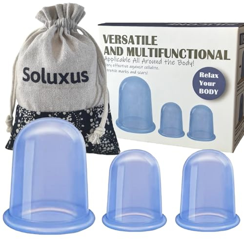 Juego de terapia de silicona con ventosa anticelulitis, vaso de succión al vacío para tratamiento de celulitis, vasos de vacío para el cuerpo y la cara para adultos, artritis portátil, uso en el hogar