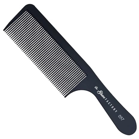 The Shave Factory Peines negros resistentes al calor - Esencial para el cuidado profesional del cabello - Hecho de material de duradero (Negro 057)