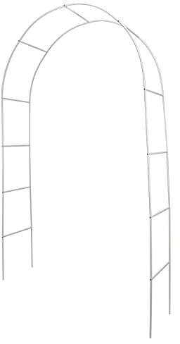 Arcos de jardín de metal fuerte con marco de acero, enrejado de jardín para plantas trepadoras, rosas, soporte de arco de globos, decoración de boda, adorno escalador resistente a la intemperie para