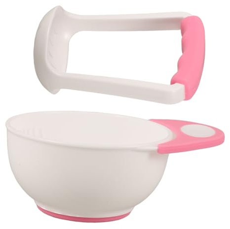 MOLUCKFU Food Masher Set Handgemachte -freie Schüssel Kunststoff Für Zubereitung Von Babynahrung Von Obst Und Brei