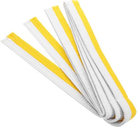 WHAMVOX Judo-gürtel Einfarbig Für Kampfsport Taekwondo Karate Gürtel Weicher Und Verstellbarer Uniformgürtel Gelber Weißer Für Training Und Graduierung
