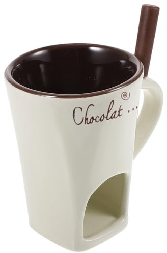 Ceramic teapot,Large teapot,1 Set Personal Fondue Pot Fondue Coffee Cup Tealight Burner Butter Melting Pot Butter Warmer Coffee Cups Ceramic