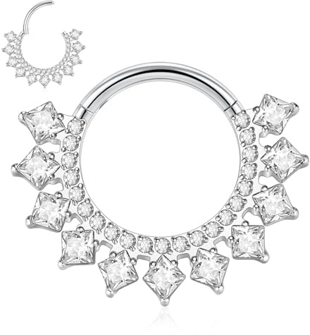 AROWRO Septum Ring Daith Piercing Schmuck Nasen Ringe Hoops Tragus Helix Rook Piercing Schmuck Knorpel Ohrringe für Frauen Chirurgenstahl