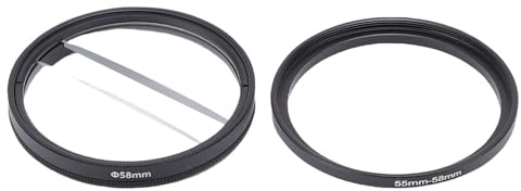 58mm Doppelhälfte Mond Spezial Blur Effekte Filter Doppelglas Mittel Split Diopter Objektivfilter Fotografie SLR -Kamerazubehör für Videoporträt Stilllebenslandschaften