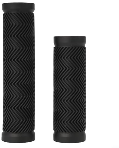 Mango de goma para bicicleta para ciclismo de montaña y scooters, material de goma suave para una mayor absorción de impactos y comodidad de agarre (130/100 mm)