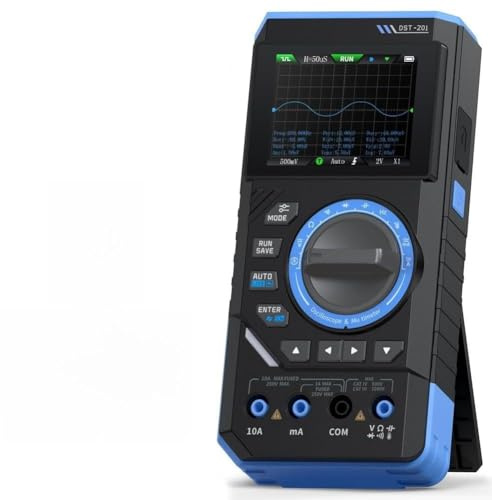 Gettimore Multimetro digitale per oscilloscopio 3 in 1 con frequenza di campionamento 48MSa/s, larghezza di banda 10 MHz, batteria 3000 mAh, per DST-210