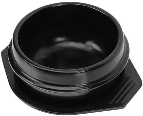 Veemoon Cocotte Coréenne en Céramique Résistante à Haute Température 2L avec Plateau Marmite à Ragoût et Pot à Bibimbap pour Cuisson Rapide et Économie D’Énergie Cuisine Maison