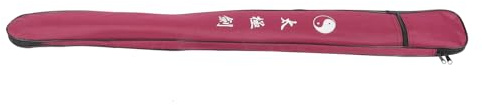 Ciieeo Bolsa de Lona para Espada Tai Chi Morado Rojo, Porta Espadas de Kung Fu Ajustable para Ejercicio Matutino, Estuche Duradero para Artes Marciales y Transporte de Largas