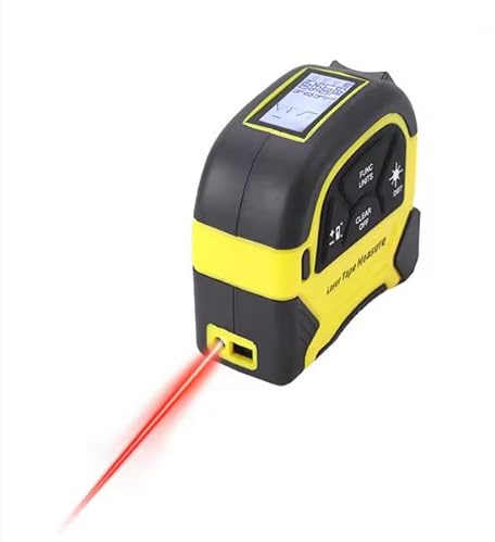 Motam 3-in-1 Laser Tape Measure with Cross Line Level - Digital Laser Measurement Tool 131ft/40m, Auto-Leveling LCD Display, in/ft/m Units | 16ft/5M Tape