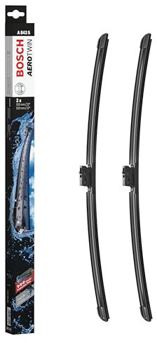 Bosch Aerotwin A843S Front-Scheibenwischer - Set mit 2 Ersatz-Scheibenwischern und vormontiertem Adapter - 2 Wischblätter, 550 mm und 550 mm