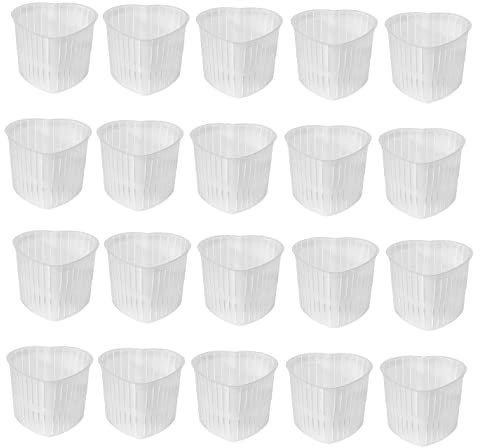 20 x Molde para Queso - Forma de Corazón - Para Queso Cottage, Ricotta, Quesos Cremosos