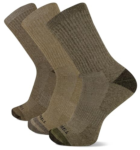 Merrell Tubstrumpor i ull för vandring och vardag, unisex-vuxen, 3 och 6 par, dämpande och fukttransporterande, Medium-Large