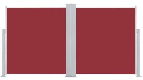 vidaXL Seitenmarkise Ausziehbar Sonnenschutz Sichtschutz Windschutz Seitenrollo Markise Seitenwandmarkise Balkon Garten Terrasse 170x600cm Rot