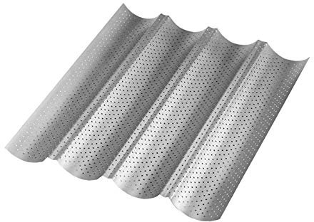 Bandeja de horno para 4 baguettes de acero al carbono