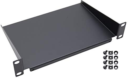 HMF 63399-02 Fachboden für Serverschrank | 10 Zoll | 1 HE | 150 mm Tiefe | Schwarz