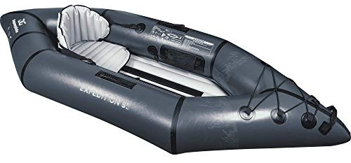 AQUAGLIDE Backwoods Expedition 85 Inflatable 8 FT Kayaks for Adults Packable Family Friendly Adaptable 1 Person Single Rider Blow Up Touring Performance for Recreational Angler Fishing